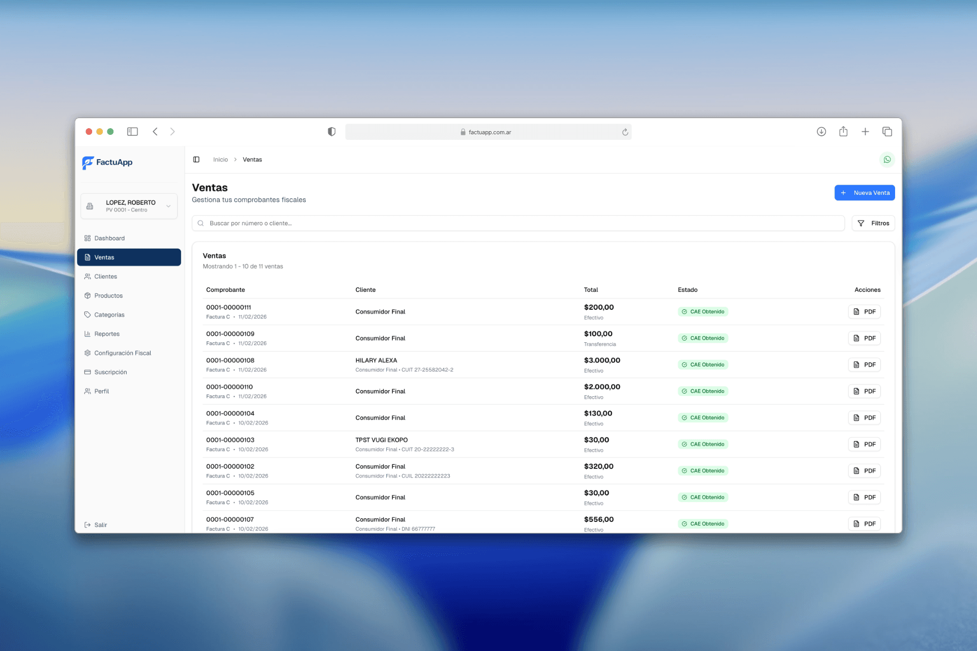 Dashboard de Facturación